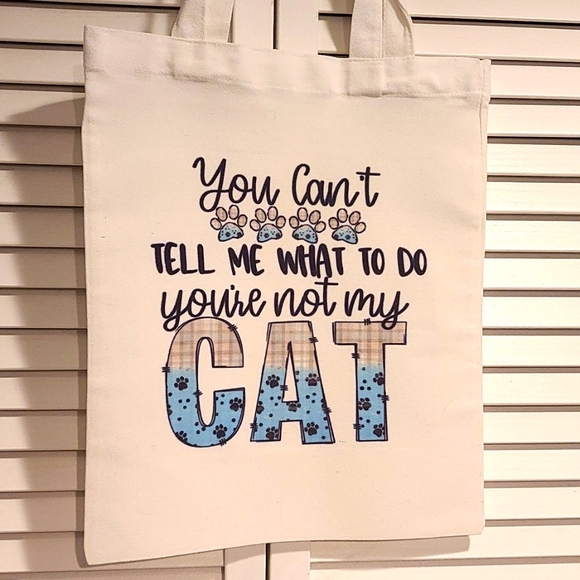 CAT owner Canvas Shoulder Tote Bag - Picture 1 of 5